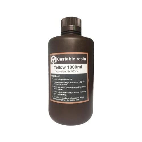 LCD 3D printing Materials Castable resin Jewelry liquid Casting / Wax resin for LCD/DLP 3d printer 250ml/500ml/1000 ml
