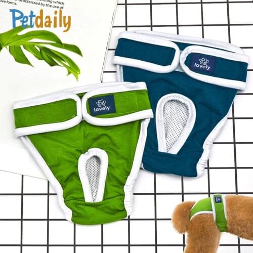Reusable Dog Diapers Physiological Pants Washable Female Dog Shorts Soft Girl Dogs Pants Pets Underwear Sanitary Panties S-2XL
