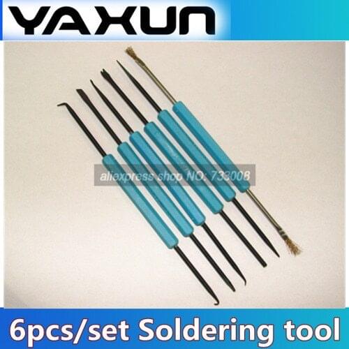 New 1 Set 6pcs Solder Assist YAXUN SA-10 repair assembly disassembly Tools desoldering tool soldering clean tool FREE Shipping