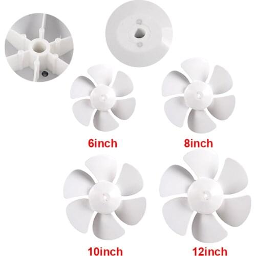 1PC 6/8/10/12inch Small Power Mini Plastic Fan Blade 6 Leaves for Electric Fan