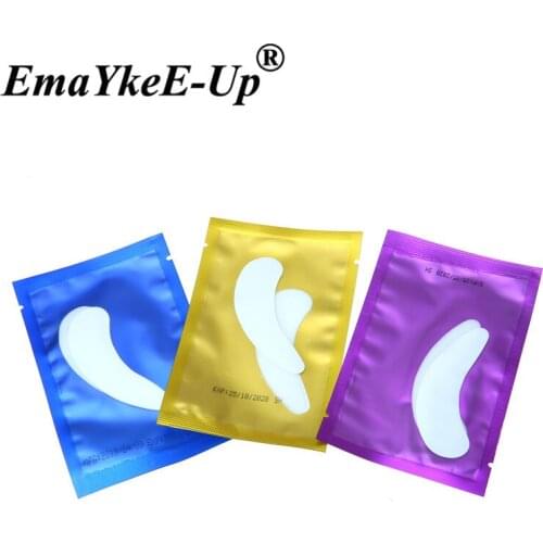 50pairs Lint-free Pillows for Eyelash Extension Under Eye Lashes Patches Disposable Mixed Paper Patches for Eyelashes Makeup