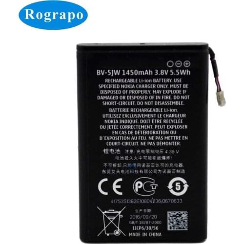 Full 1450mAh BV-5JW Replacement Battery For Nokia Lumia 800 800C Lumia800 Sun Sea Ray N9 N9-00 BV5JW BV 5JW Mobile Phone