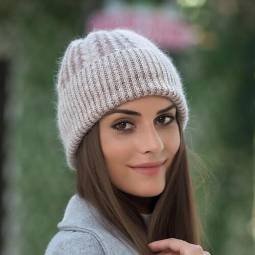 [Rancyword] High Quality Winter Knitted Hats For Women Pompom Rabbit Wool Knitting Warm Beanies Skullies Girls Gorros RC1223-1