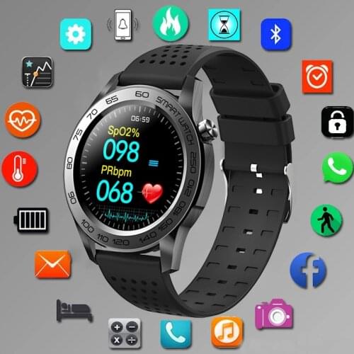 LIGE New Men Smart Watch Temperature Monitor Waterproof Sports Fitness Watch Health Tracker Men Smartwatch Women For Android Ios