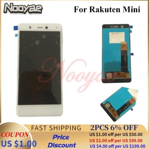 White Glass Touch pad For Rakuten Mini LCD Display With Touch Screen Sensor Digitizer Full Assembly