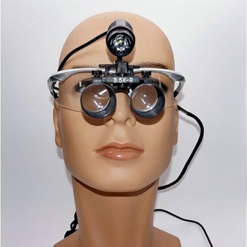 3.5X 420mm magnifying glass binocular surgery surgical medical operation magnifying glass with spotlight headlight