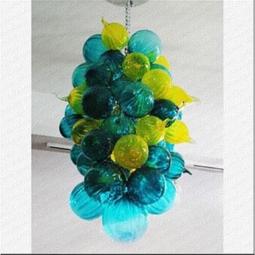 High Ceiling Chandelier for Decoration Energy Saving Murano Art Glass Chain Chandelier