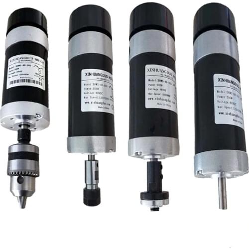 500W High Speed Brushless Motor DC 48V CNC Engraving Milling Air Cooled Spindle Motor For CNC Engraving Machine