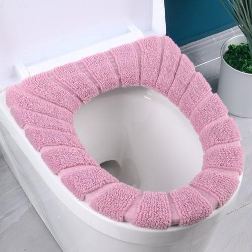 Winter warm toilet cover cover soft plush O-shaped toilet seat cushion embedded comfortable toilet seat cushion