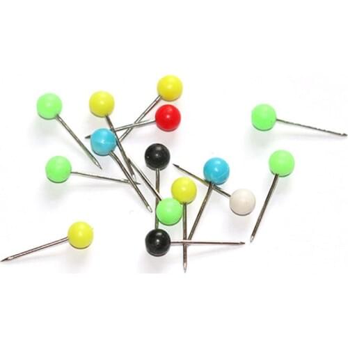 100pcs 4MM Colorful Pearl Pin Fishing Line Wire End Position Mark Fixed Bead Needle Stainless Steel Fishing Tackle Accessory