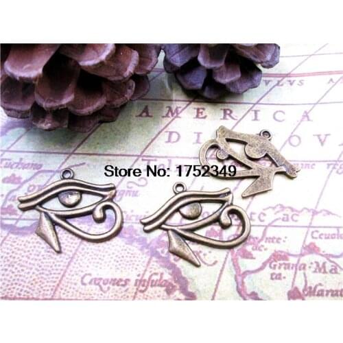 15pcs/lot Bronze Tone Eye of Horus Charm Pendants 33mmx26mm Egyptian Pendant Hieroglyph Pendant