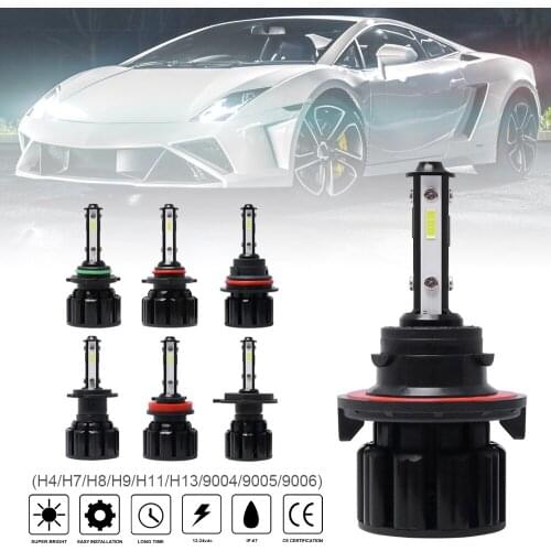 2pcs H4 H7 H8 H9 H11 H13 9004 9005 9006 LED Headlight Bulbs Hi/Lo Beam DRL Fog Light Replacement-Plug and Play Auto Headlamps