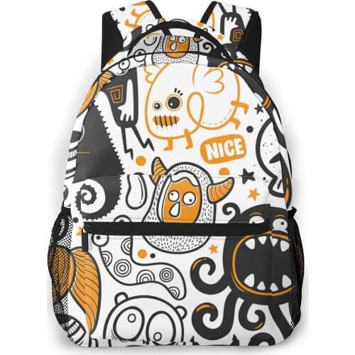 2021 Travel Backpacks Funny Monster Girl Backpack For Women Large Capacity School Bag For Teenage