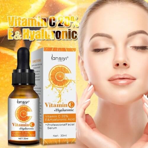 30ml Pure Vitamin C Hyaluronic Acid Serum Face Anti Aging Essential Oil Anti-whrink Face Moisturizing Cream Skin Care TSLM1