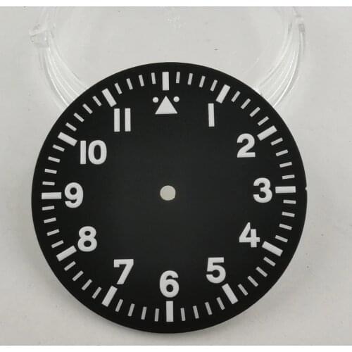 35.5mm black sterial dial luminous Watch Dial fit for Miyota 8215 821A Mingzhu 2813 Automatic movement-BP14