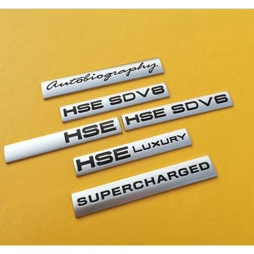 3D Metal Sport V6V8 Displacement Trailer Auto Trunk Tailgate Emblem Badge Decals Sticker Car Accessories