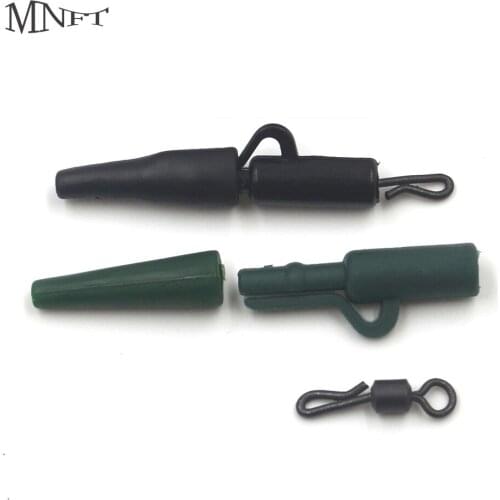 MNFT 50Set/150pcs Fishing Safety Lead Clips Rubber Tail Sleeves Carp Rigs Pins Quick Change Swivels Carp Fishing Terminal Tackle