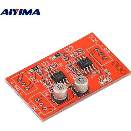 AIYIMA E5532 AD828 Dual OP AMP Preamplifier Board Power Amplifier Preamp Dual DC Power Supply For Speakers Amplifier