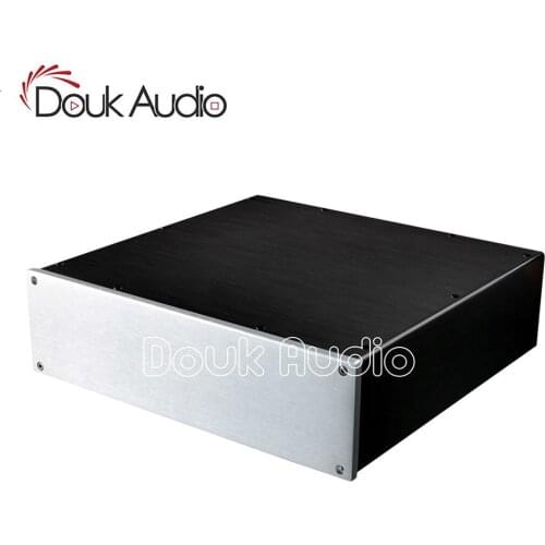 Douk Audio Aluminium Case Amplifier Enclosure Power Amp Chassis DAC Box W320*H92*D308 mm