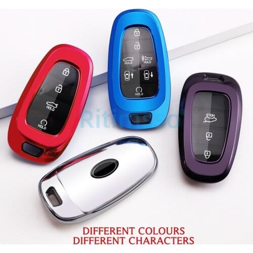 Tpu Key Cover for Hyundai Solaris Sonata Hybrid NEXO NX4 New Grand Santa Fe Tucson 2021 2022 Keyless Entry Key FOB Holder