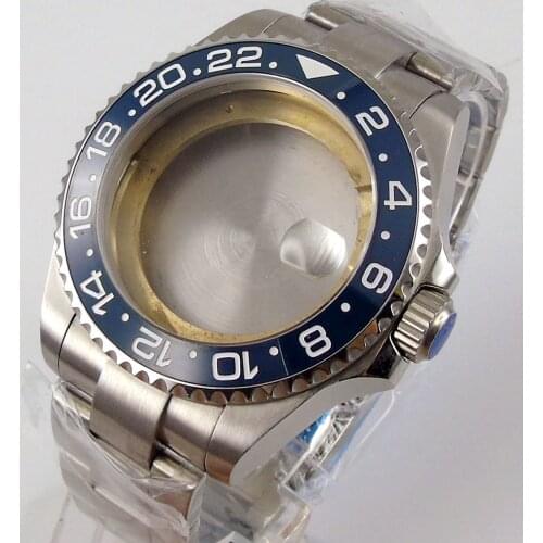 Stainless Steel 43mm Automatic Watch Case fit ETA 2836 MIYOTA 8215 821A MINGZHU 2813 3804
