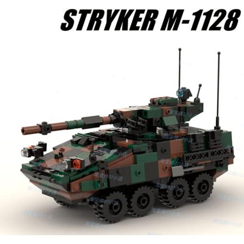 MOC Building Blocks Creator Stryker MGS Artillery Military Series Assembly Model Children Toy DIY Building Blocks Birthday Gift