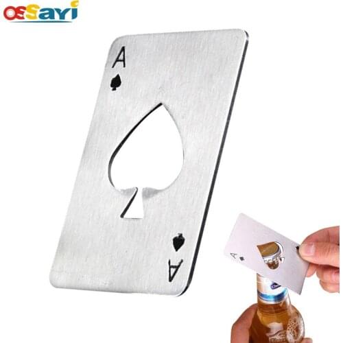 Creative Poker Card Beer Bottle Opener Personalized Funny Stainless Steel Card Bottle Opener Bar Tool Beer Bottle Cap Opener