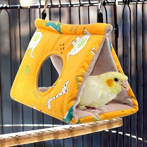 Hot Winter Warm Bird Nest House Hanging Hammock Velvet Shed Hut Cage Plush Fluffy Birds Hideaway Sleeping Bed Fuzzy