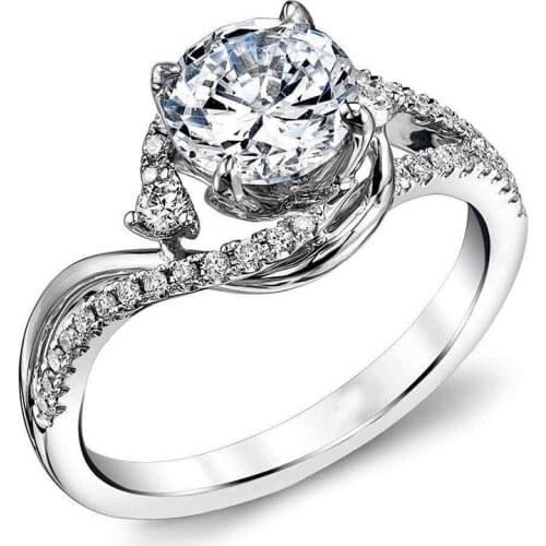 Modyle 2020 Luxury AAA White Cubic Zircon Wedding Rings for Woman Elegant Valentine Gift Ring Jewelry New Design Silver Color