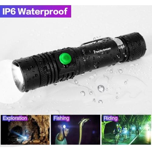 60000 Lums Ultra Bright LED Flashlight USB linterna led torch T6/L2/V6 lanterna Power Tips Bicycle Light Rechargeable Use 18650