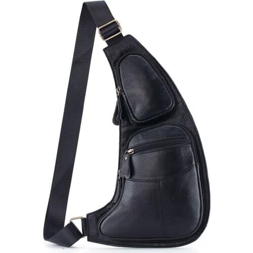 YIANG Men Chest Sling Bag Mens Shoulder Bag Black Crossbody Bags For Men Sling Messseger Bag Designer Travel Daily Packs