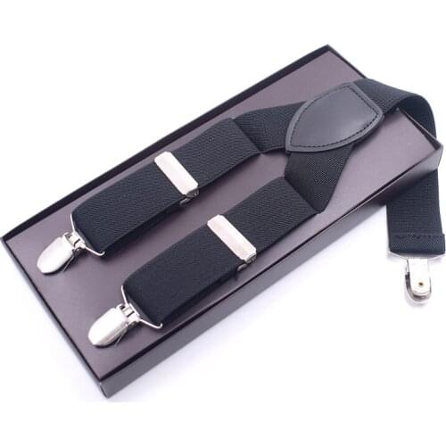 JIERKU Suspenders Mans Braces Leather 3Clips Suspensorio Fashion Girls Suspenders Trousers Strap 2.5*120cm