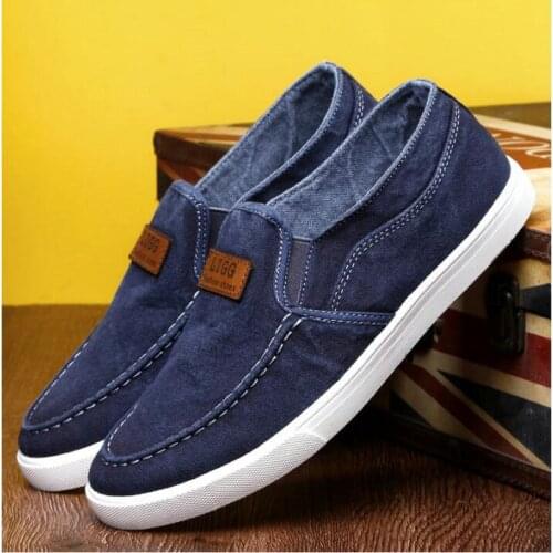 Summer Outdoor Solid Footwear Vulcanize Shoes Comfortable Mens Flats Canvas Shoes Men Denim Cloth Casual Shoes