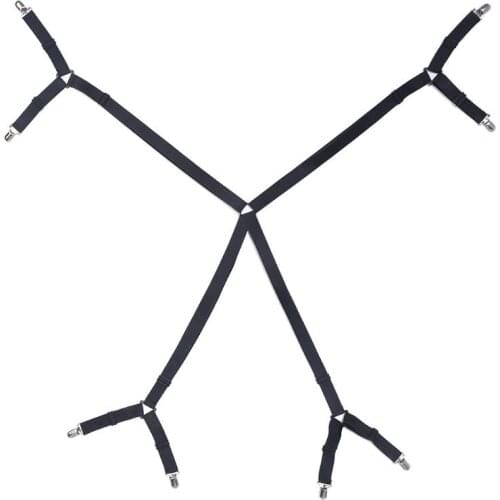 One set Crisscross Adjustable Bed/Fitted Sheet Straps Suspenders Gripper/Holder/Fastener -Keep your bed sheet in place