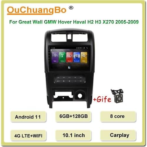 Ouchuangbo 10.1 Inch Android 10 4G Car GPS Tape Stereo Radio For Great Wall GMW Hover Haval H2 H3 X270 2005-2009With 128G 8 Core