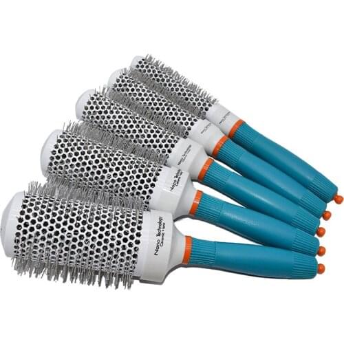 Factory Directly Sell Detangling hermal Nano Technology Ceramic Ionic Hair Round Brushes with 4 Sizes