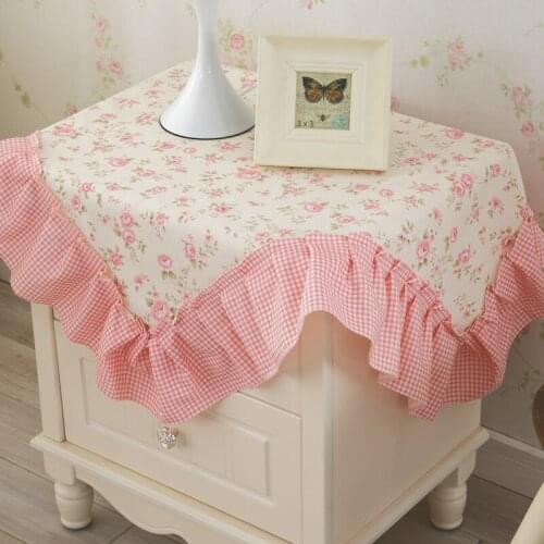 Princess Sophie pink lace embroidered tablecloth European Luxury Style Multifunctional Dust-proof Wedding party table cover