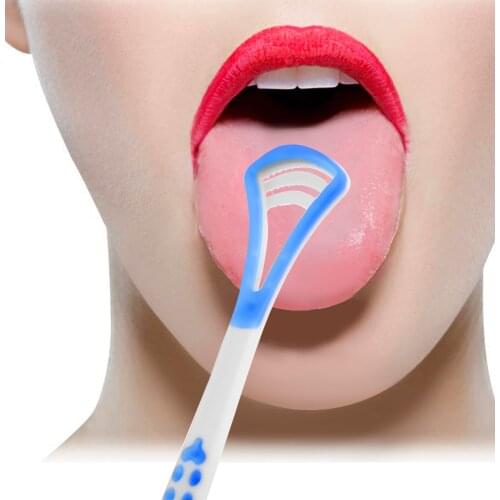Tongue Brush Cleaner Oral Care Tongue Scraper Hygiene Mouth Tool Durable Plastic Tongue Cleaning Tool Remove Tongue Coat