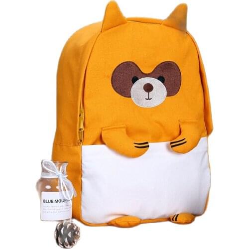 BelleBoutique Cartoon School Bag Unisex Animal Print Embroidery Cute Boys Girls Kids Childrens Kids Backpacks Kindergarten