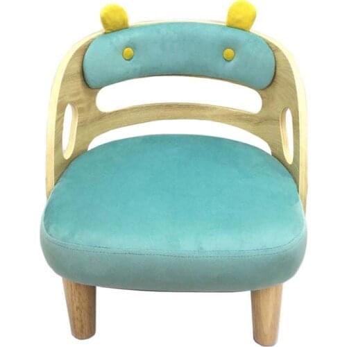 TT Children Chair Couch Reading And Learning Cartoon Children 'S Stool Backrest Solid Wood Table Set