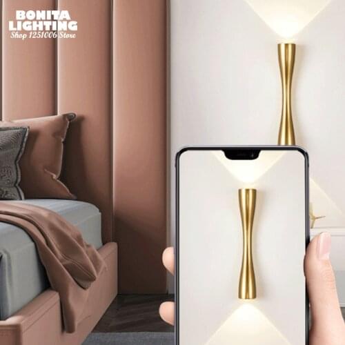 LED long horn wall light for home torch Aluminum sconces wall lamps 6W Modern simple hotel aisle corridor door bedside stairs
