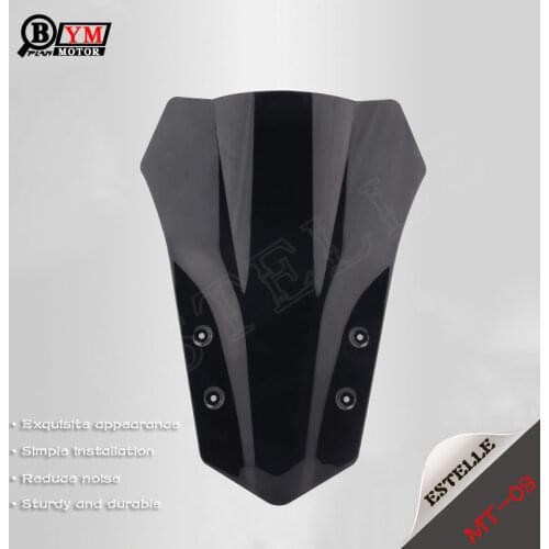 For Yamaha MT-09 tracer MT09 FJ09 FJ-09 2015 2016 2017 Tracer Smoke Black Iridium Motorcycle Double Bubble Windshield