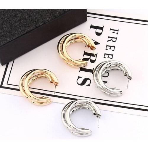 2019 New Punk hoop earrings for women statement Exaggerated gold earrings fashion jewelry accessories