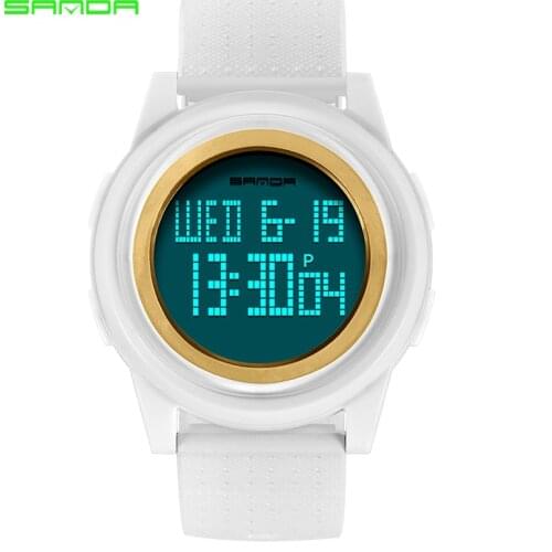 SANDA Fashion Women Sports Watches Waterproof 3ATM Ladies Ultra Thin LED Digital Watch Swimming Diving Hand Clock Montre Femme