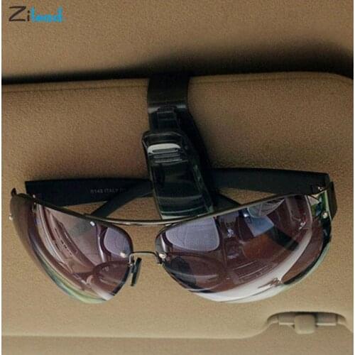 Zilead 2pcs Glasses Auto Fastener Clip Car Sun Visor Sunglasses Holder In Car Card Pen Portable Clip Ticket Holder Stand Storage