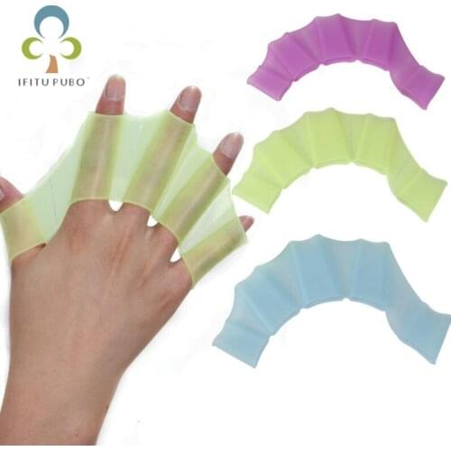 1 Pair Swim Gear Fins Hand Web Flippers Silicone Training Gloves Women Men Kids webbed gloves for Adult and Kids swimming GYH