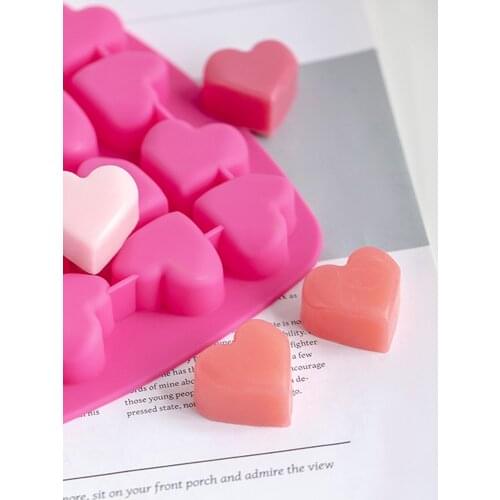 16-hole Heart Shape Soap Making Tools Love Silicone Mold Handmade Soap Mold High-quality Food Grade Fondant Cake Chocolate Mold