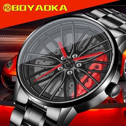 2021 Mens Sports Watches Rims Hub Sport Steel R8 Watch Top Brand Men Car Watch Waterproof Relogio Masculino Racing reloj