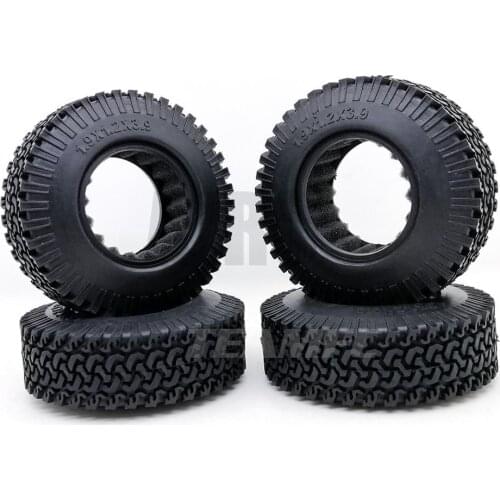 4Pcs RC 1:10 Crawler Beadlock Wheels Tire 1.9 Inch Rubber Wheel Tire 98mm Tyre For RC Car Tamiya Truck Axial SCX10