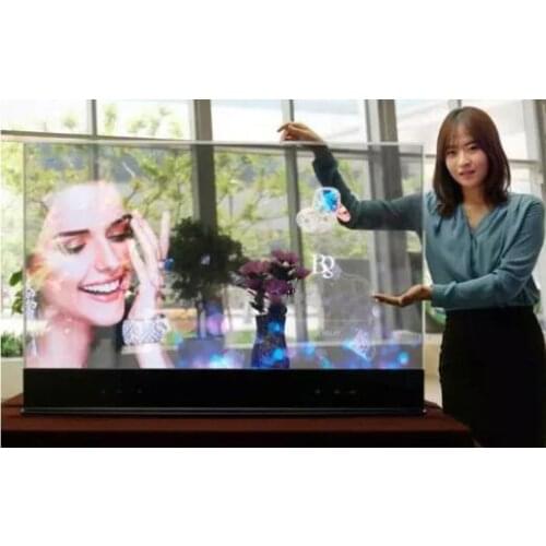 55 inch display monitor advertising transparent screen OLED display